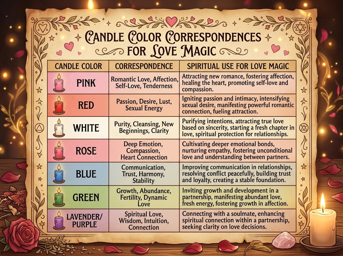Candle color correspondences free candle magic guide download