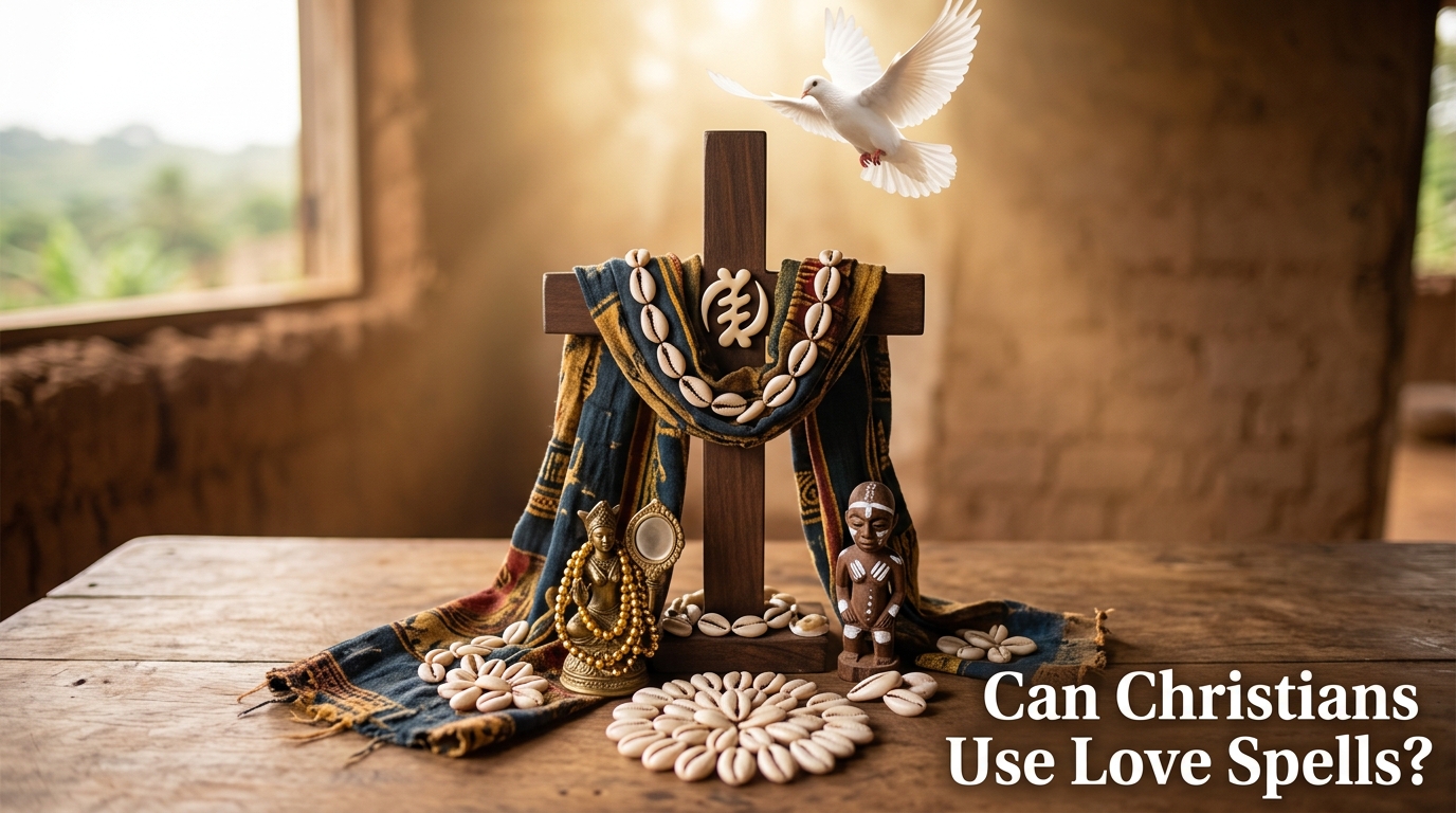 Cross West African symbols interfaith love spell ethics