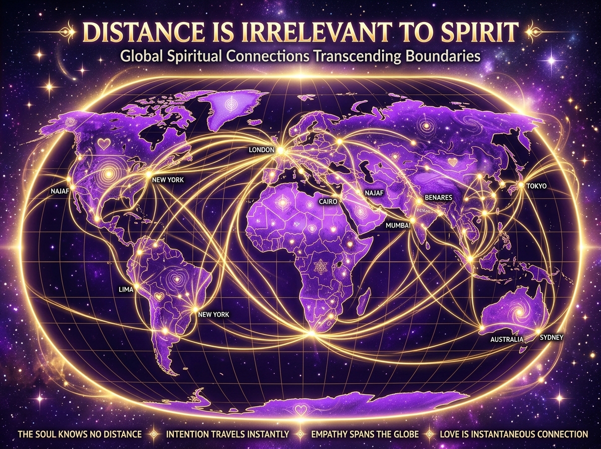 Map infographic distance irrelevant love spell remote service