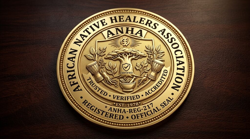 ANHA official seal African National Healers Association Baba Ali
