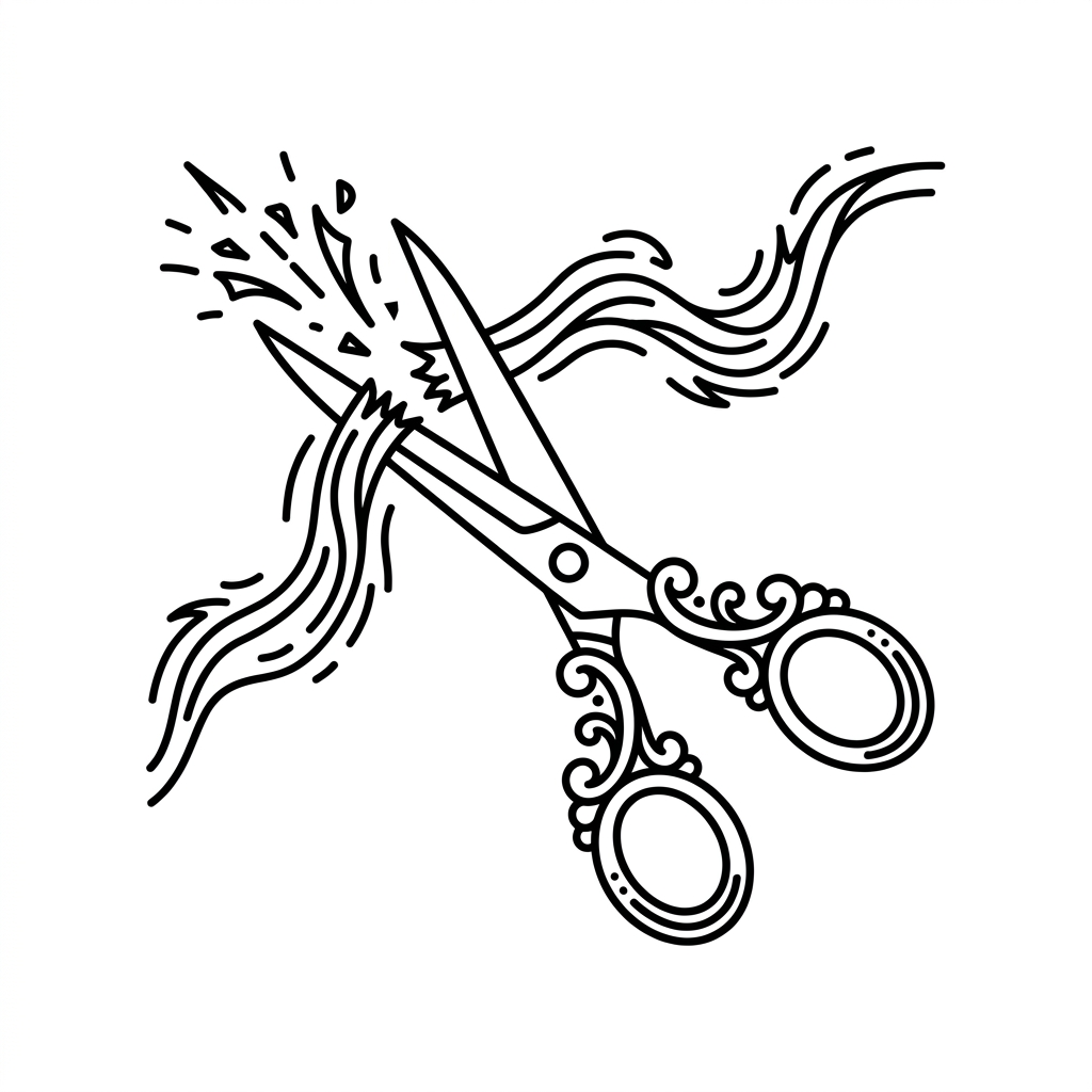 Sacred scissors cutting spiritual cord — remove third party spell ritual by Baba Ali
