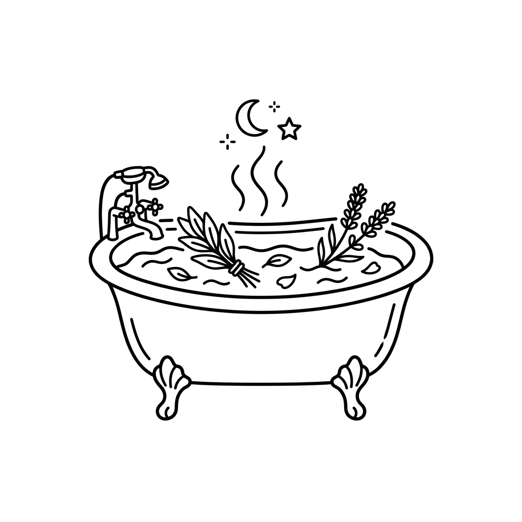 Spiritual cleansing bath with herbs flowers and candles for love spell preparation — love spells for beginners