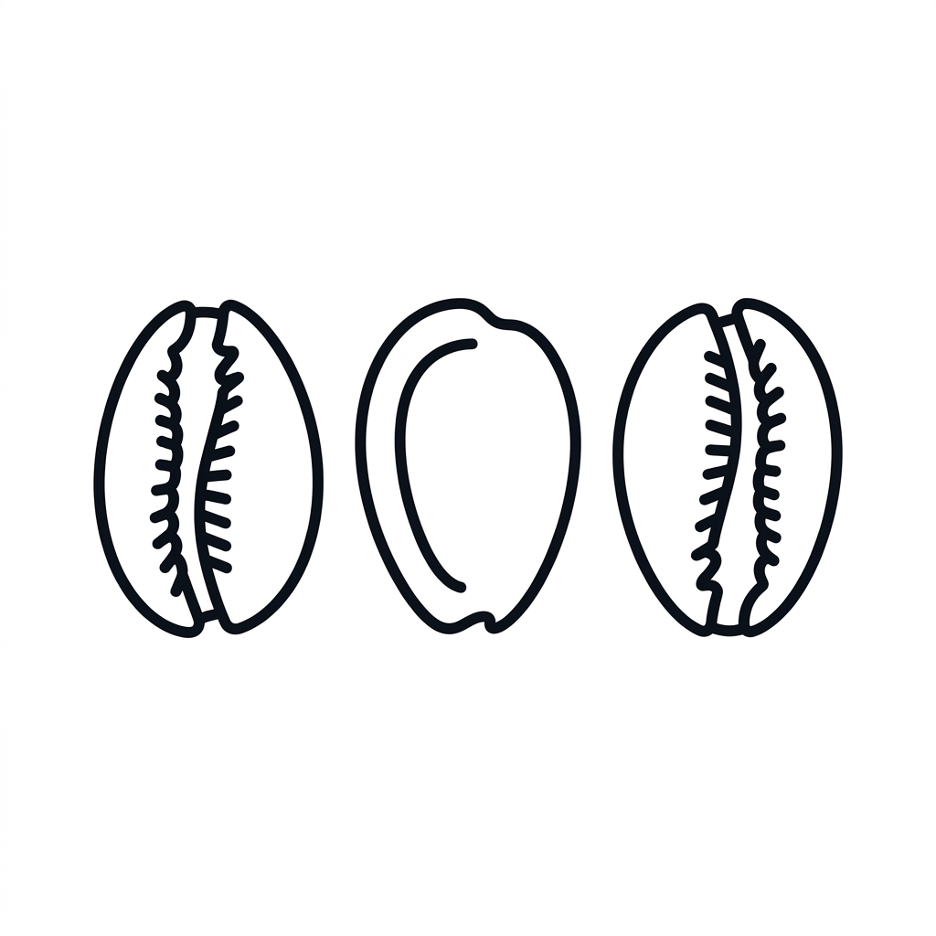 Three cowrie shells ready for free love spell consultation reading