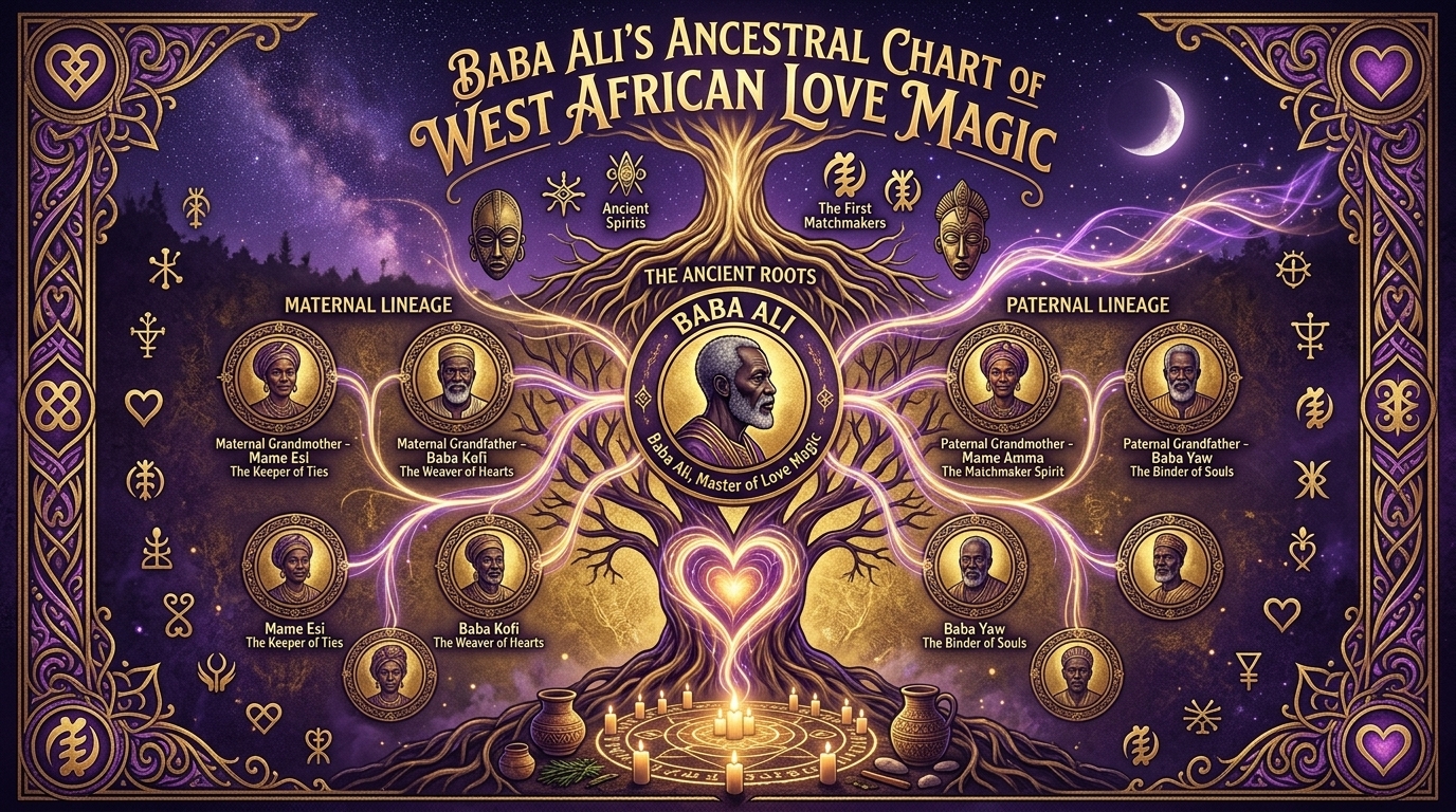 West African love magic lineage Baba Ali ancestral heritage
