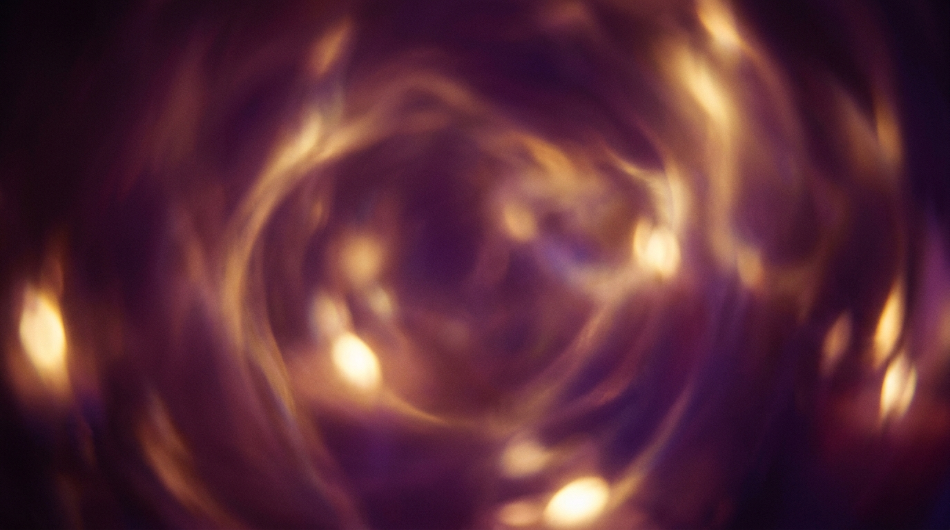 Glowing candlelight and warm embers in soft focus